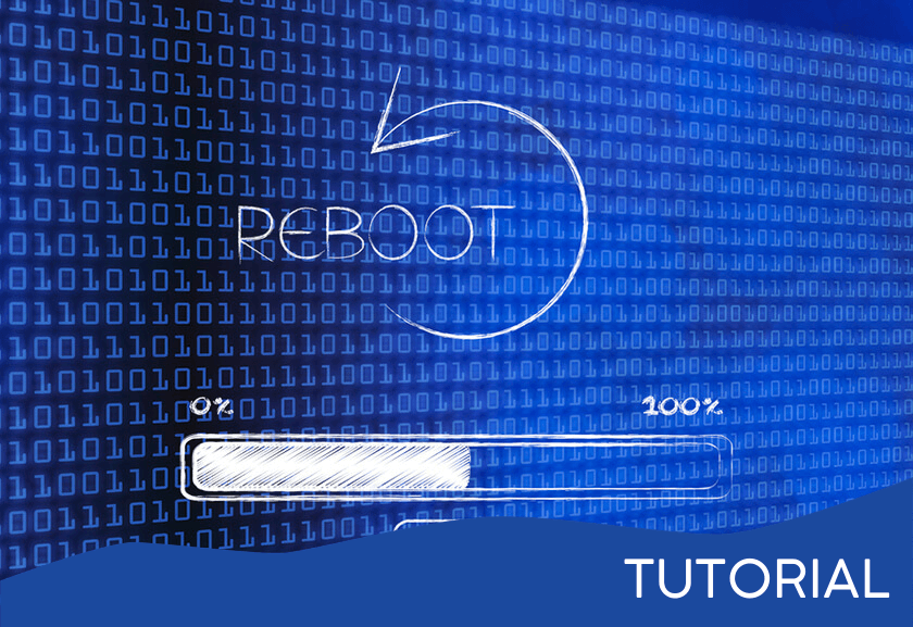 computer background with code and word reboot with a circular arrow - featured image for the Negative Behavior related tutorial from Truby Achievements