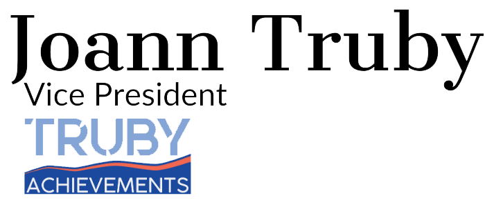 Joann Truby author blog signature for truby achievements - help grow your business with leadership, management and team building training