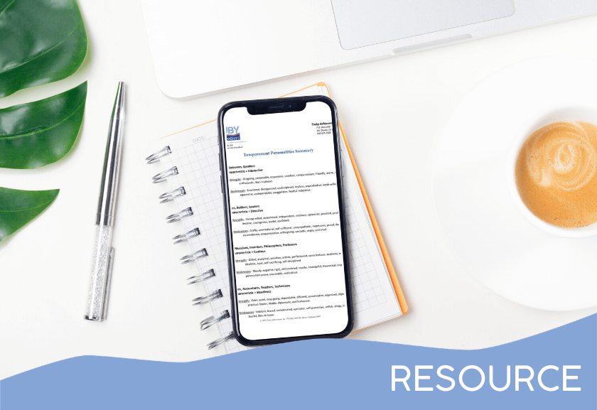 cell phone lying on a notebook with mockup - featured image for Better Understanding Temperament Types - Guide by Truby Achievements, learn how to build a high-performing team