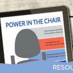 image of the power in the chair infographic on a tablet - for truby achievements, hidden power of leadership