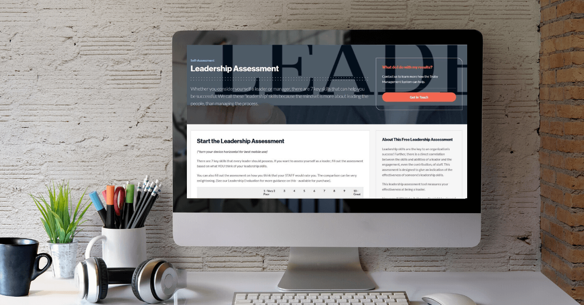 leadership-resources-leadership-assessment desktop showing the leadership assessment - for the free leadership resources page on truby achievements