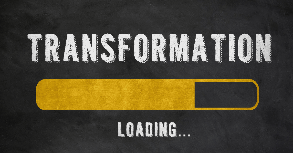 words transformation with a loading bar - featured image for 3 day business diagnosis and transformation package from truby achievements