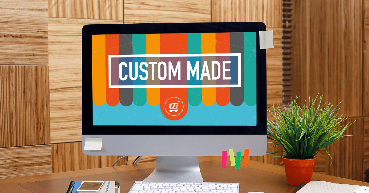 desktop showing a sign that says custom made - featured image for custom consulting options from Truby Achievements (business consulting)